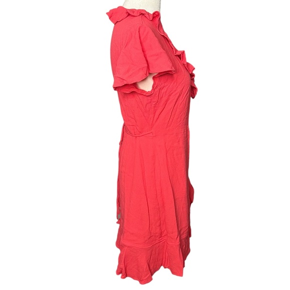Draper James Solid Ruffle Wrap Dress - Picture 10 of 12